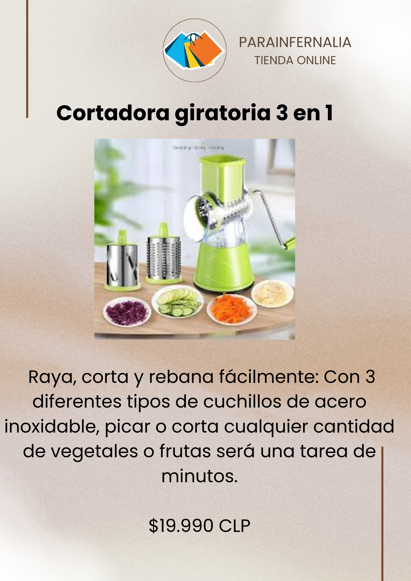CORTADORA GIRATORIA 3 en 1