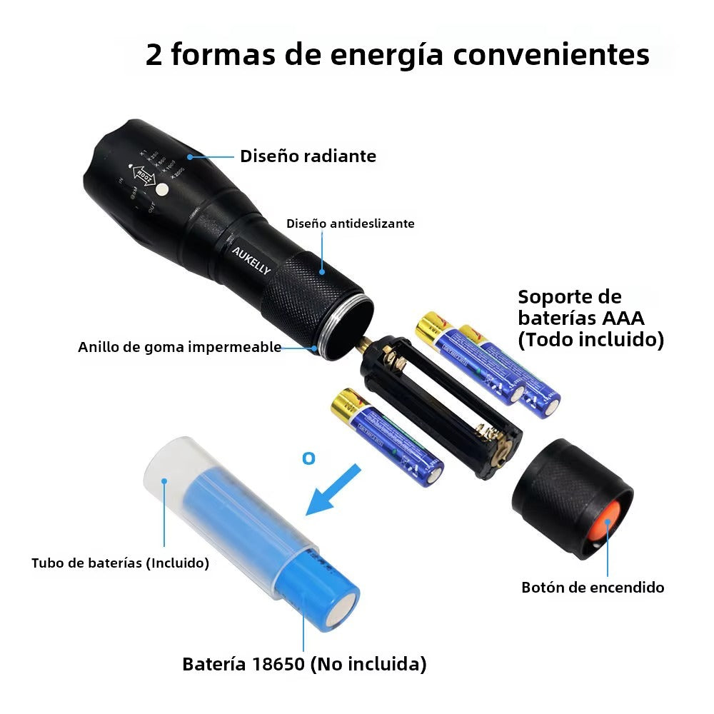 Linterna Recargable Led 10000 Lumen T6